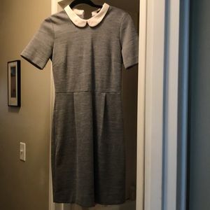 J. Crew gray form-fitting collared dress size 6